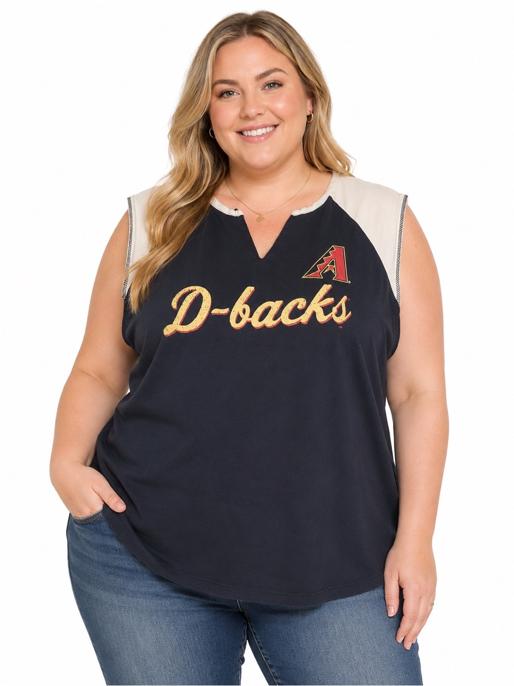 MLB Arizona Diamondbacks D-backs Sleeveless Top – Women’s Plus Size 3X